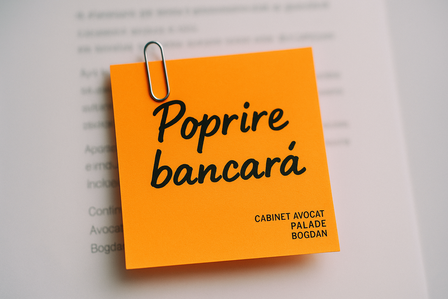 Am primit poprire de la executor. Ce fac?